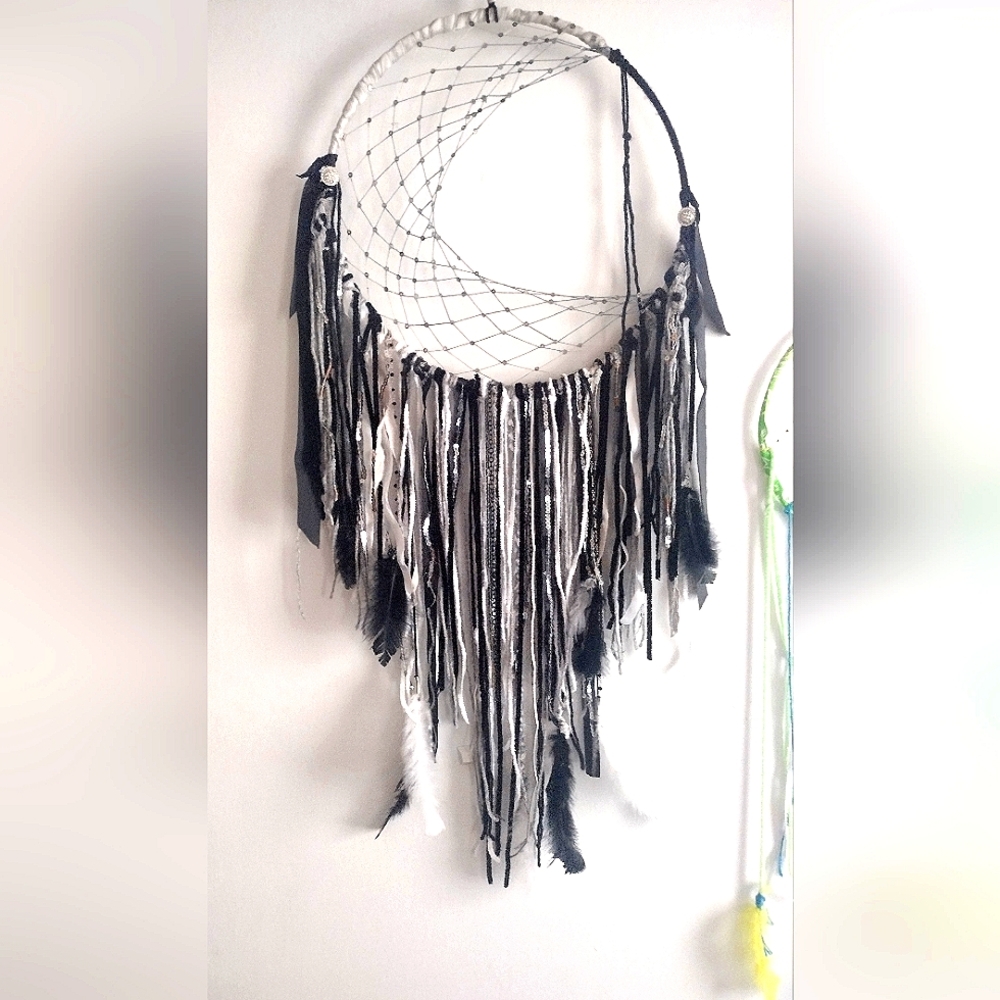 Crescent moon shaped Dream catcher
